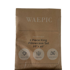 NEW Waepic King Pillow Case 2pc White 20x40 Microfiber Soft Wrinkle Resistant