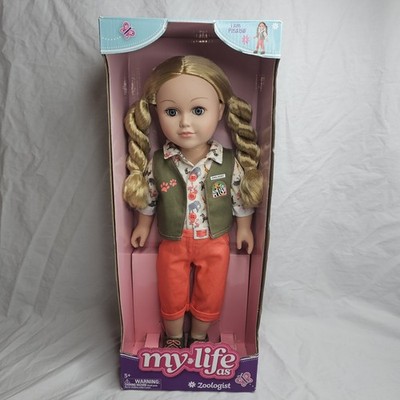 My Life As Zoologist Doll 18 Inch Blonde Hair Blue Gray Eyes Cititoy NEW IN BOX