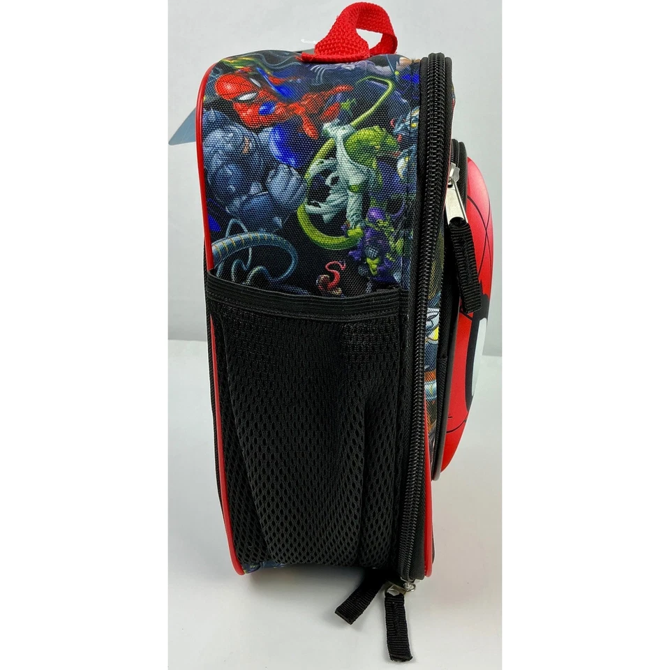 Fiambrera Marvel Spiderman con máscara 3D bolsa de almuerzo Bioworld amigable para niños Foto 4 de 4