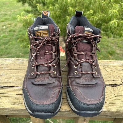 Ariat Terrain Womens 8.5 Ankle Boots Brown Leather ATS Hiking Work Farm Boots