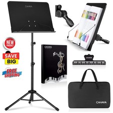 Adjustable Height Music Stand, Hold Thick Book/ Tablet with Bag for Sheet Music