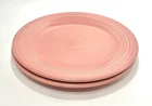 2 Fiestaware Dinner Plates Rose Pink 10.5” Homer Laughlin USA Vintage Retired