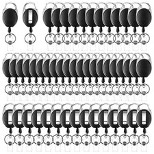 50 Pack Retractable Badge Holder Heavy Duty Badge Reels with Carabiner Reel C...