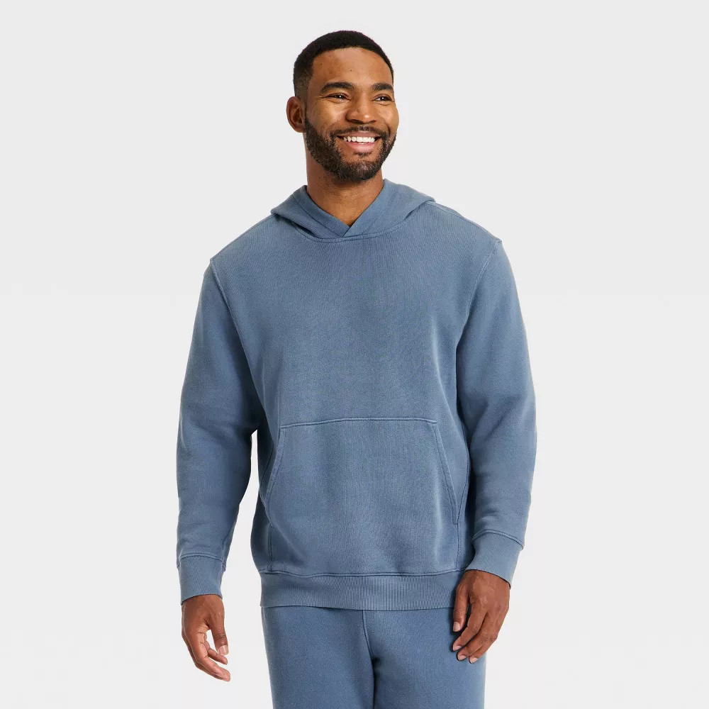Mens French Terry Pullover Hoodie - All In Motion Blue M 2590₽