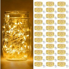 30pack LED Fairy Lights Battery Operated String Lights 6.5ft 20LED Silvery Wire