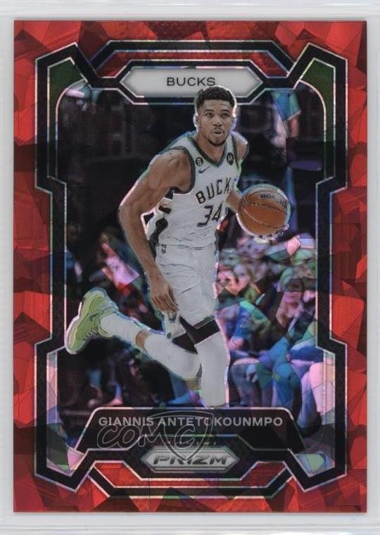 2023-24 Panini Prizm Red Ice Prizm Giannis Antetokounmpo #103