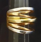 MICHAEL KORS 3 Gold Tones Wide RING SIZE 6 Plus Free Ship — photo 5
