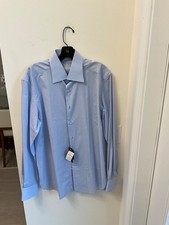 STEFANO RICCI MENS BLUE SHIRT NWT RETAIL 800.00 SIZE 16