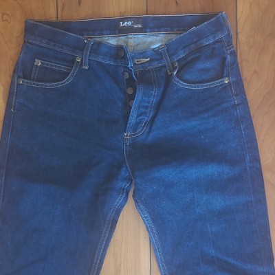 Lee Seattle Herren Jeans W31/L32 Straight Leg Denim blau Knopf Five-Pocket