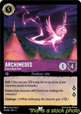 Lorcana TCG Archimedes - Electrified Owl Shimmering Skies 47/204 Near Mint