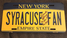 Dave Bing Signed New York License Plate Inscribed 