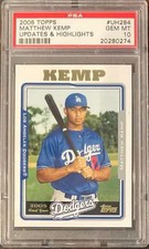 2005 Topps Updates & Highlights Matt Kemp #UH284 PSA 10 Gem Mint Dodgers RC