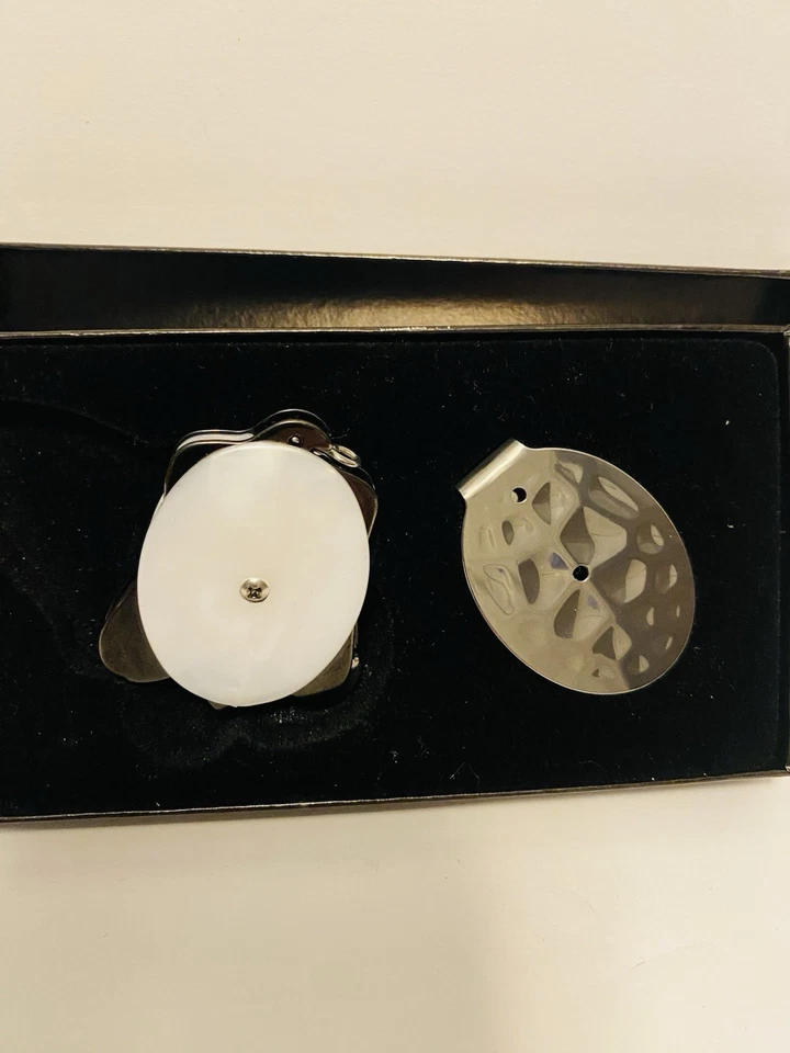 Cuchillo Plegable Tortuga Ashworth CRKT 5900W Blanco Nacarado Clip para Dinero - NUEVO Foto 4 de 4