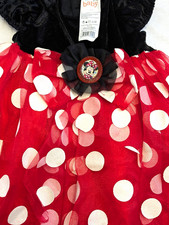 Disney Baby Minnie Mouse Costume Dress w/ Ears Headband, Red Polka Dot / 2T