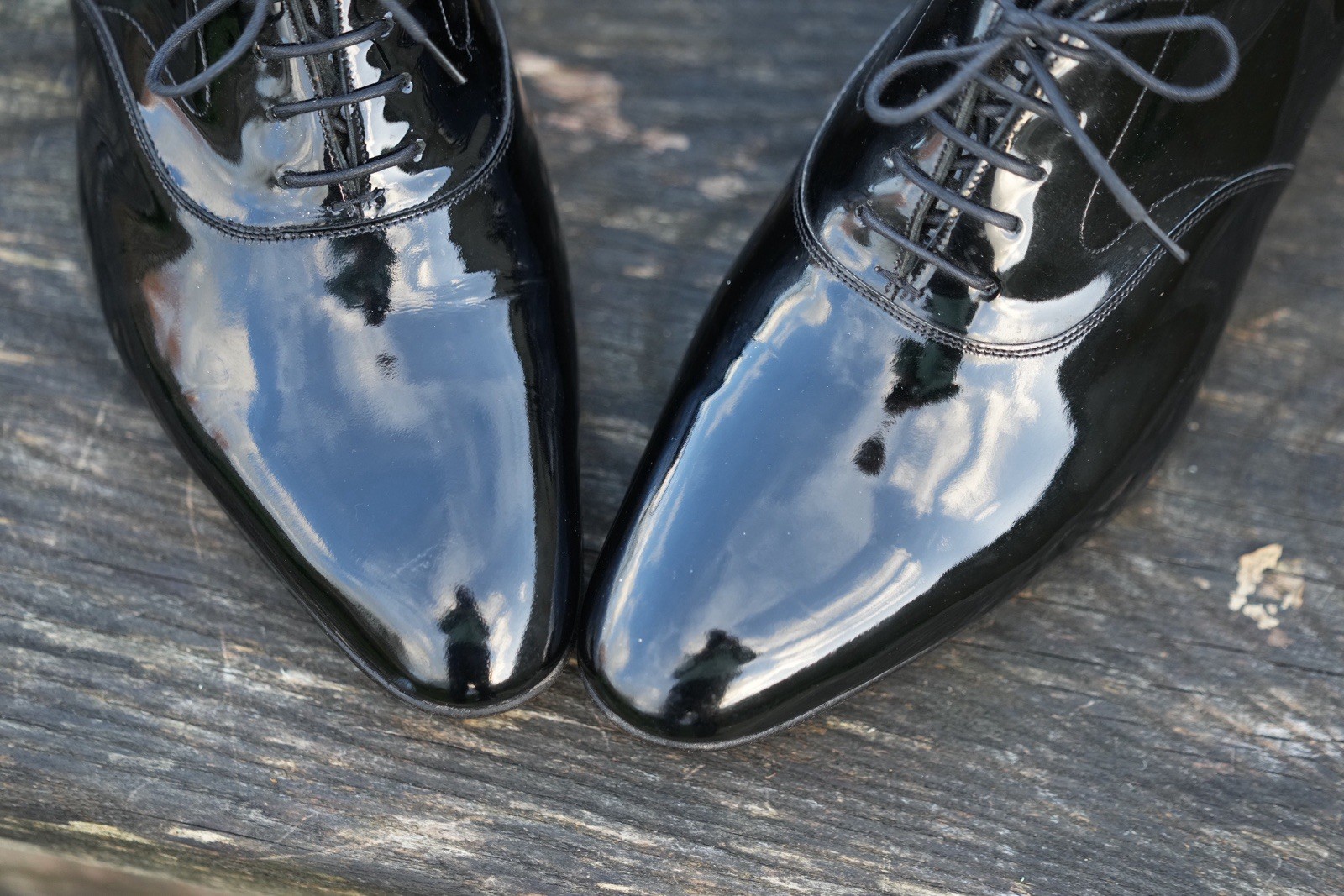 Edward Green X Foster & Son UK 9E Black Patent Oxfords 82 Last + Shoe Trees image 6
