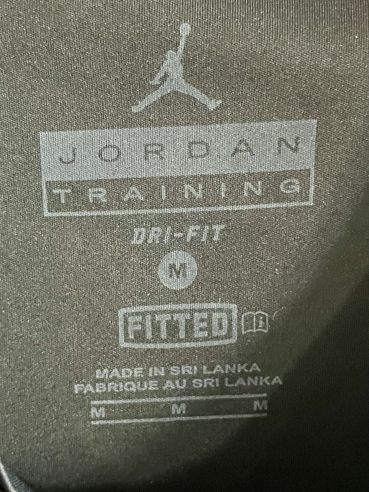 Nike Dri-Fit Air Jordan Training Jump Man Graphic T-Shirt Mens M Black/gray thumbnail 2