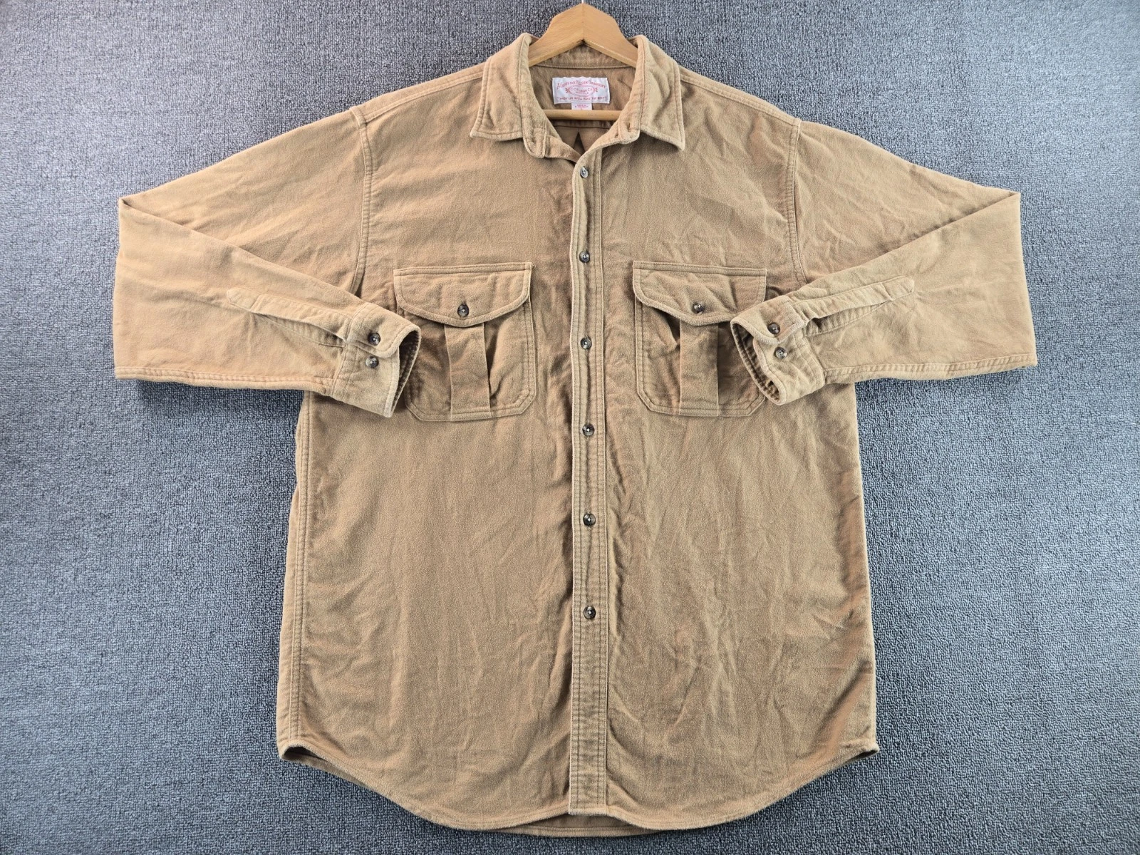 CC Filson Flannel Shirt Men’s Large Moleskin Seattle Shirt Hunting Workwear