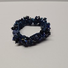 BEAUTIFUL Sparkle Blue Beaded Bracelet With Magnetic Clasp 7