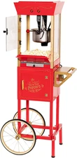 Popcorn Maker Machine - Professional Cart with 8 Oz Kettle Makes up to 32 Cups -