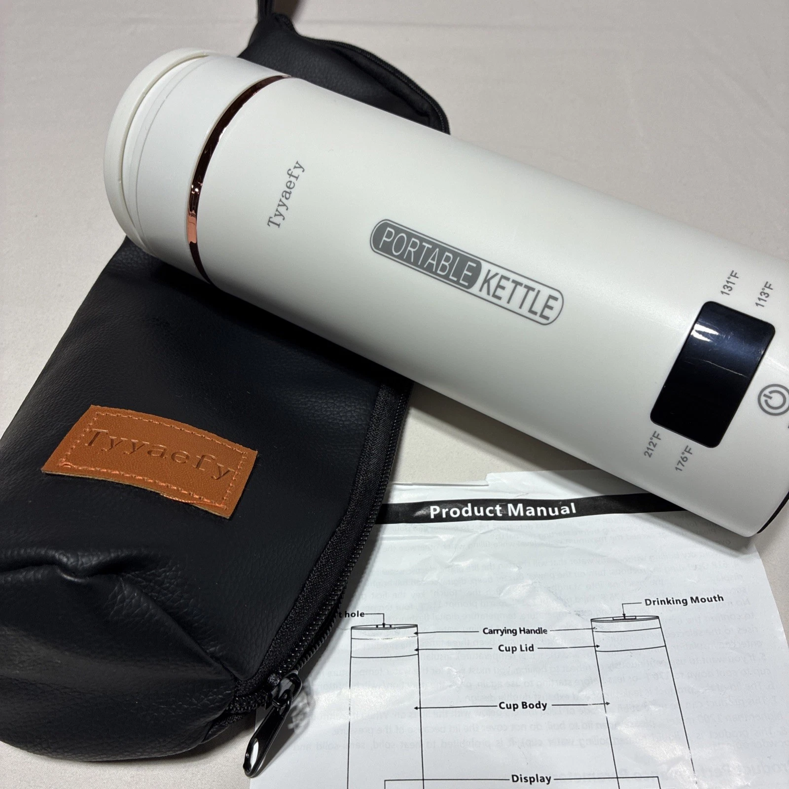 Tyyaefy Portable Electric Kettle Travel Smart Tea Coffee Water Boiler 450ml NEW
Opens in a new windo