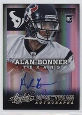 2013 Panini Absolute Rookie Spectrum Platinum 6/10 Alan Bonner #184 Auto 0c3