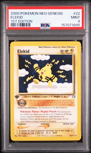Elekid (1st Edition) graded PSA 9 for sale on eBay