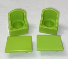 Vintage Fisher Price Little People Green Chairs $ Tables