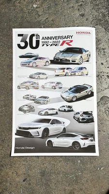 Reproduction 30th Vintage Honda Type-R Poster Integra Civic NSX | eBay