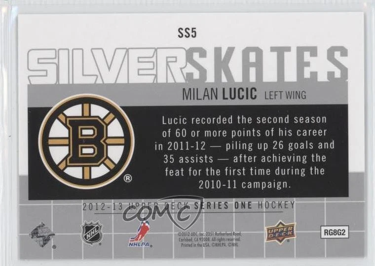 2012-13 Upper Deck Silver Skates Milan Lucic #SS5 - Image 2 of 2