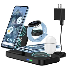 4 in 1 Foldable Wireless Charger for Google Pixel Watch 3/2, Charging Stand f...