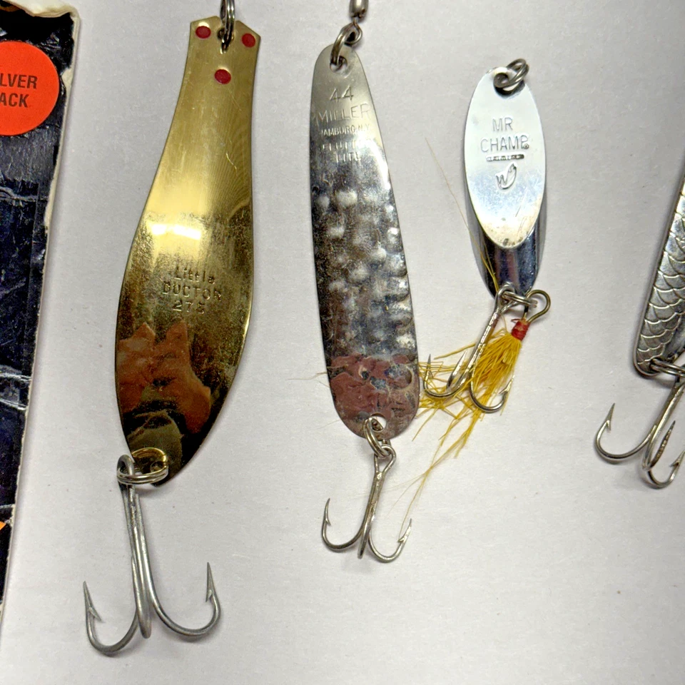 Lote de 13 cucharas de pesca vintage Pflueger Acme Miller Blue Fox *Ver descripción* Foto 2 de 4