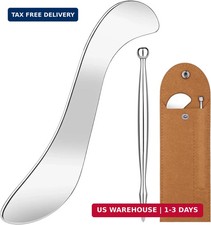 2 in 1 Acupressure Pen and Scraper Set, Stainless Steel Muscle Scraper Tool, Bod