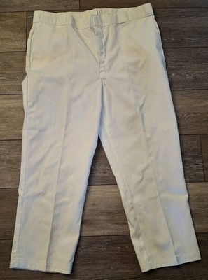 Dickies Mens White Painter Pants 42x29 Relaxed Fit Utility Workwear Canvas EUC