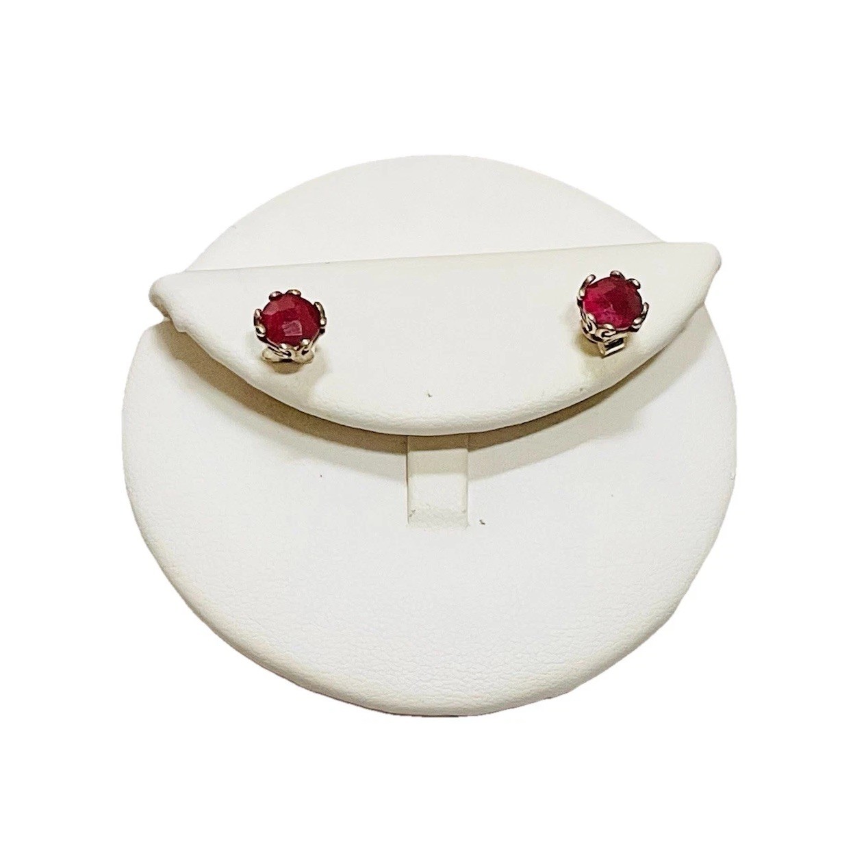 Samuel Benham Sterling Silver Ruby Stud Earrings … - image 1