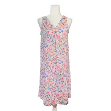 Vanity Fair Vintage Slip Dress Nightgown Floral Grandmacore Cottage Pink Blue S