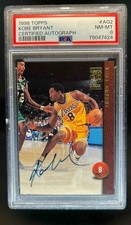 1998-99 Topps Kobe Bryant Auto #AG2 Lakers PSA 8