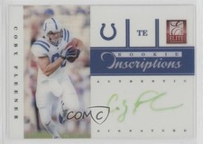 2012 Elite Rookie Inscriptions Green Ink Coby Fleener #16 Auto 7eo