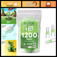 1,200 Disposable Cigarette Filters, 8mm Regular Filter Tips for Smooth Smoking