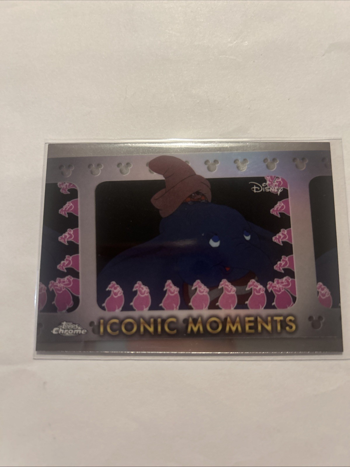 2025 Topps Chrome Disney Iconic Moments Pink Elephants On Parade Dumbo