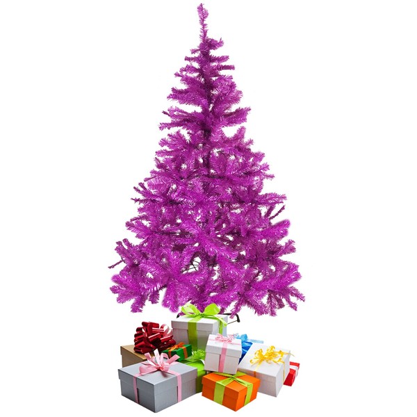 Weihnachtsbaum KüNstlicher Christbaum Tannenbaum 150 Cm Lila/Pink Inkl StäNder-image