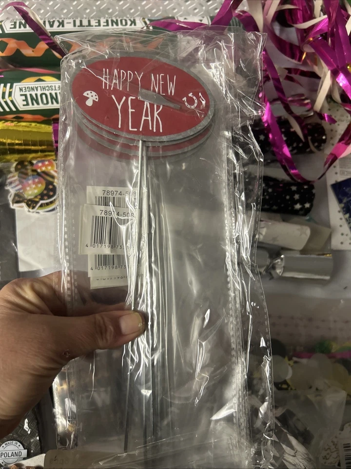 Silvester Deko Tisch Neujahr Knallbonbon Konfettikanon Konfetti Konvolut Party - Bild 4 von 4