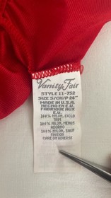 Vtg  Vanity Fair Red Lace Camisole Tank Slip Skirt Set Lingerie Sz Small/34-40