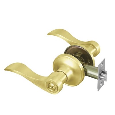 Waved Pattern Door Handle Gold Zincs Alloys Keyless Passage Door Hardware