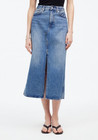 Madewell the Rilee Denim Midi Skirt Front Slit Enmore Wash High-Rise 90's 29 — photo 2