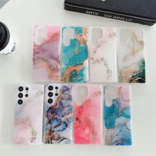 Marble Pattern TPU PC Back Case For Samsung Galaxy S25 S24 Ultra S23 S22 S23FE