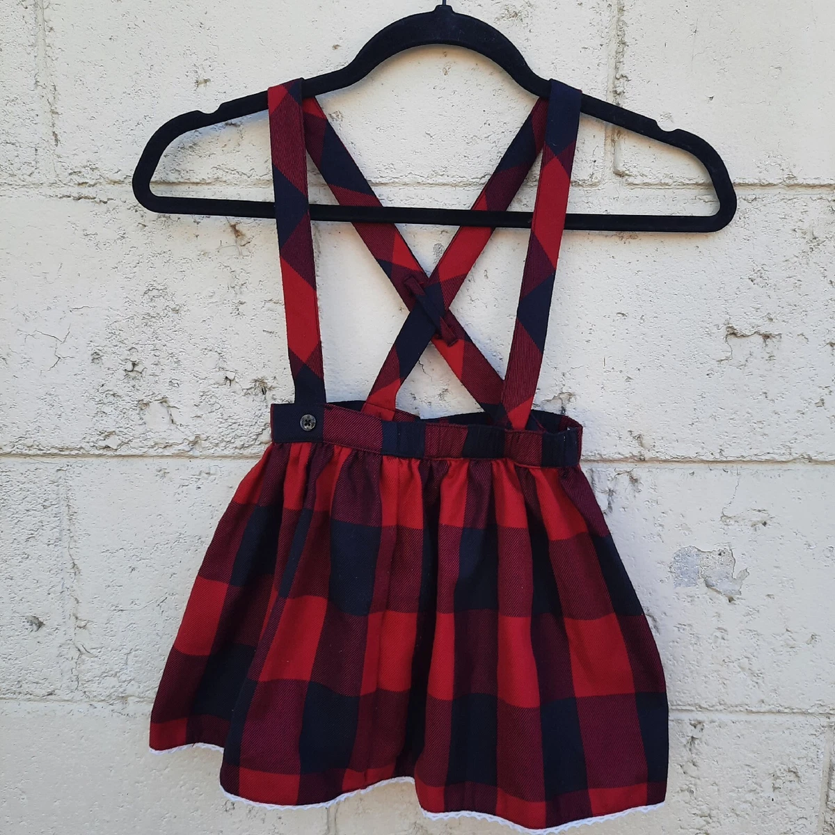Toddler girl top buffalo plaid skirt