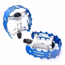 Old School Bicycle pedals 1/2" Spindle Bear Trap BMX MTB Bike Blue WELLGO