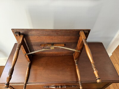 Small Antique Wood Folding Table 22