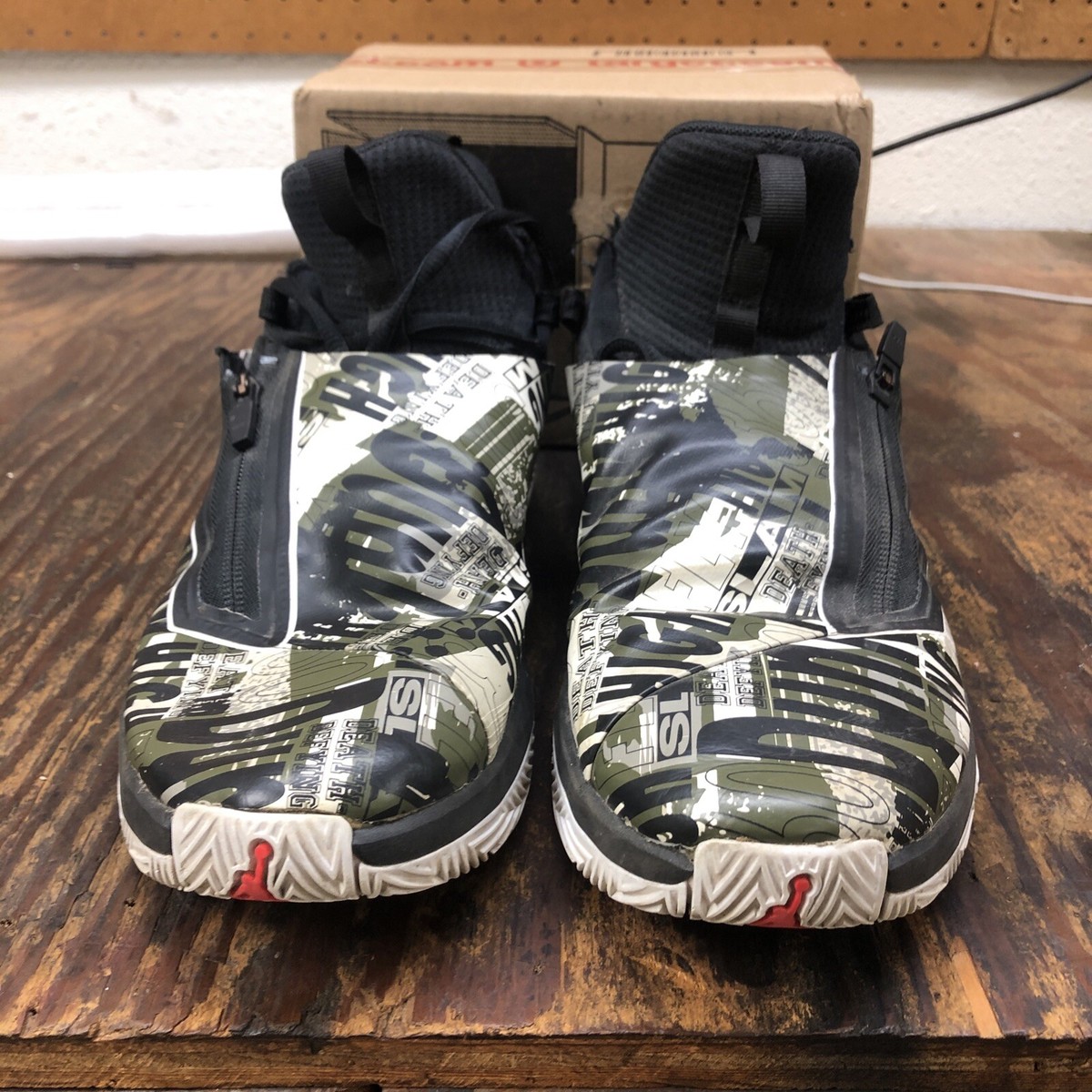 Nike Mens Shoes Size 10.5 Jordan Jumpman Hustle AQ0397-003 Olive Canvas‎ NEW Jordan Jumpman Hustle Olive Canvas AQ0397-003 - Size 10.5  main image 2