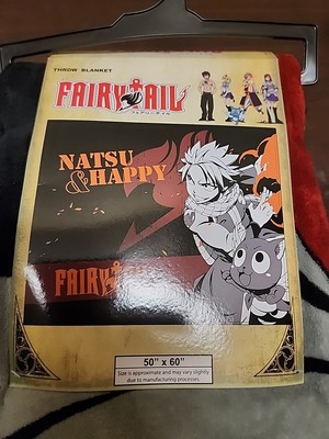 NEW Fairy Tail  Natsu & Happy Fleece Blanket 50 X 60 Anima